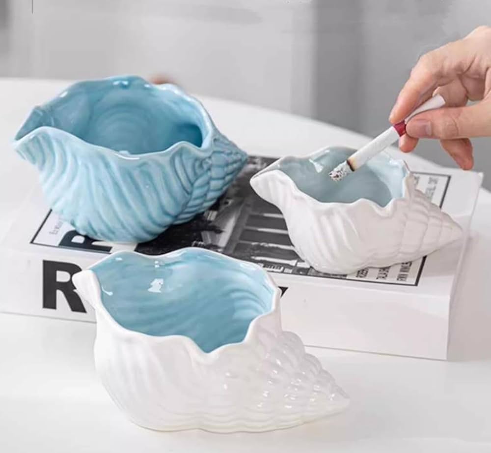 巻き貝の灰皿 Amazon.co.jp: セラミック巻貝灰皿 家のもの オーシャン